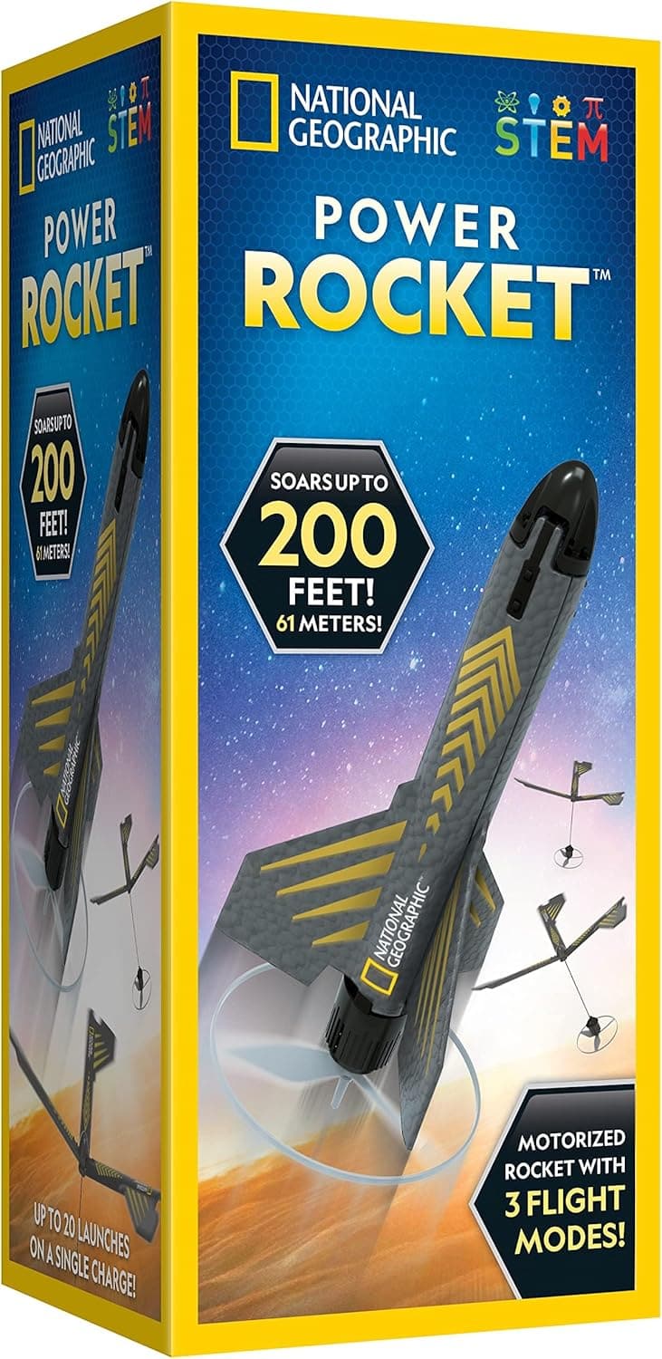 Motorized Air Rocket Launcher for Kids - Launches Up to 200 ft