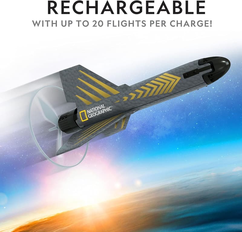 Motorized Air Rocket Launcher for Kids - Launches Up to 200 ft