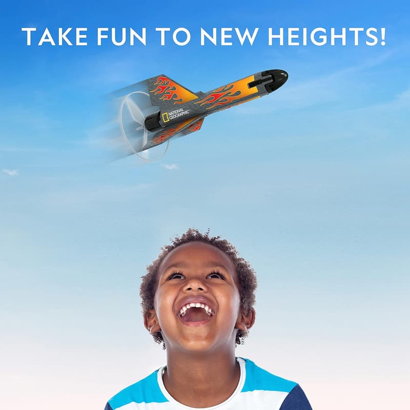 Motorized Air Rocket Launcher for Kids - Launches Up to 200 ft