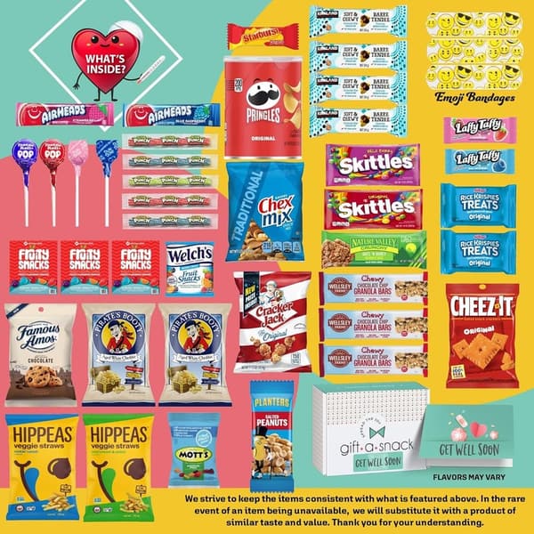 Get Well Soon Snack Box - 45 Count Care Package