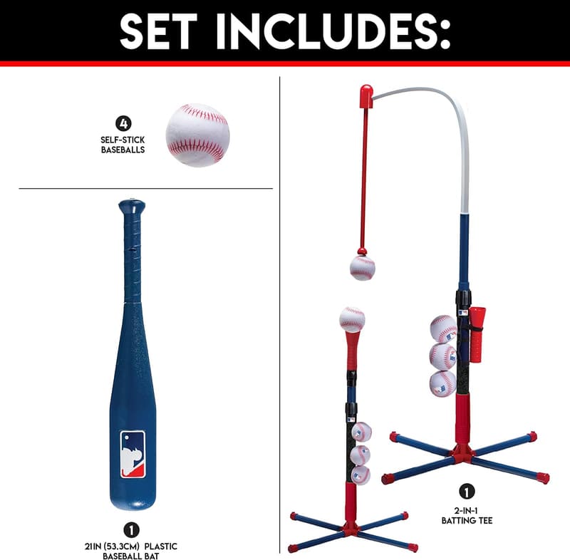 Kids Baseball Batting Tee Set for Youth and Toddlers