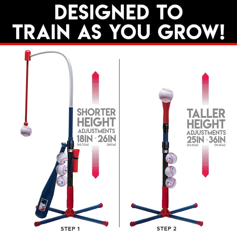 Kids Baseball Batting Tee Set for Youth and Toddlers