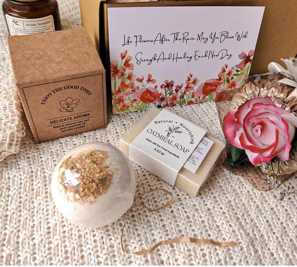 Get Well Soon Gift Basket for Women - Handmade Self-Care Pack