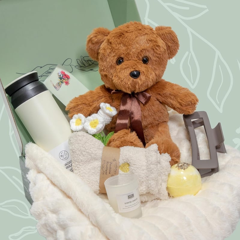 Get Well Soon Care Package for Women with Teddy Bear