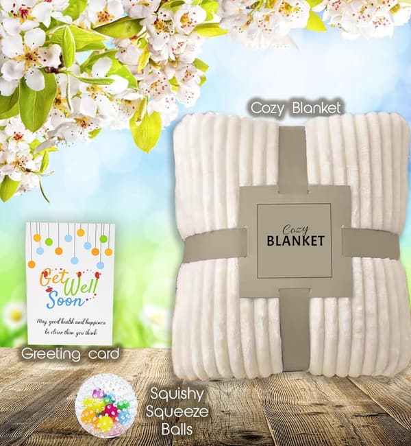Get Well Soon Care Package for Kids – Pillow, Blanket, Snacks