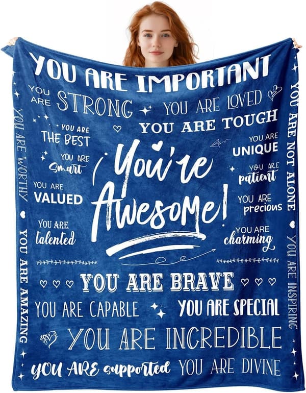 Get Well Soon Blanket for Men - Inspirational Soft Throw 50