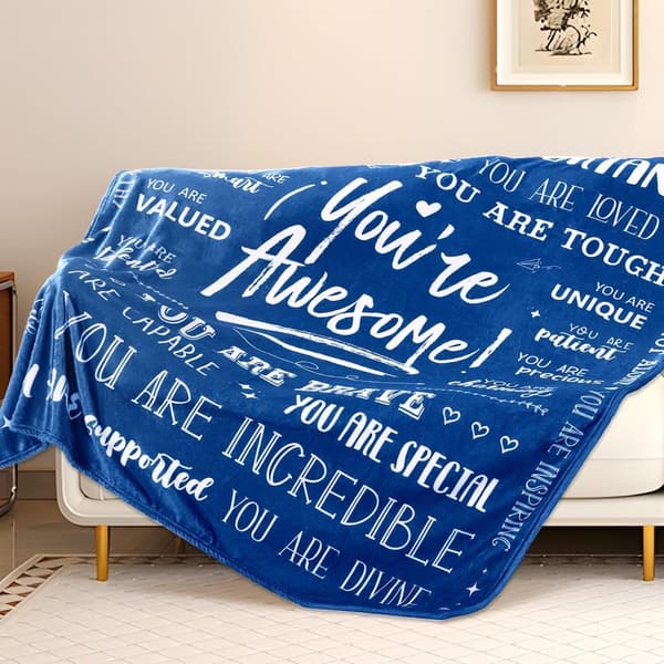 Get Well Soon Blanket for Men - Inspirational Soft Throw 50