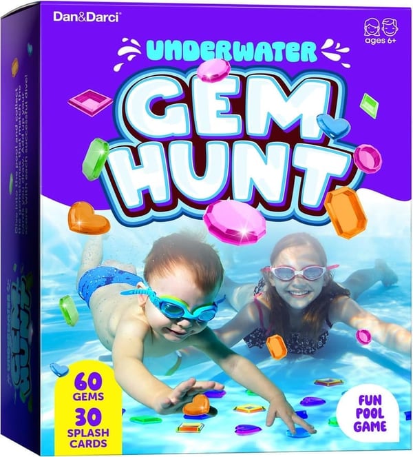 Pool Gem Hunt Diving Game for Kids - Summer Water Toy