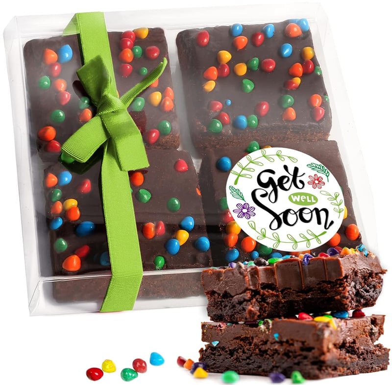 Get Well Soon Gift Basket - Nut-Free Chocolate Brownies
