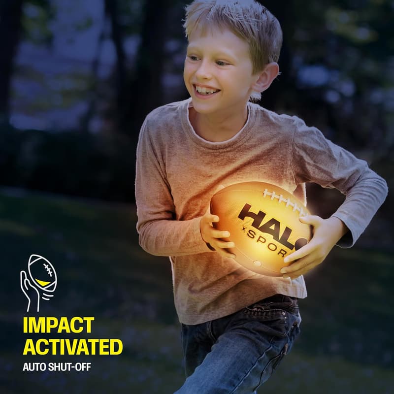 Glow in the Dark Rechargeable Football for Boys Ages 8-15