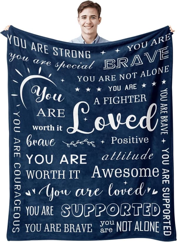 Father's Day Blue Hug Blanket for Men - Get Well & Sympathy Gift