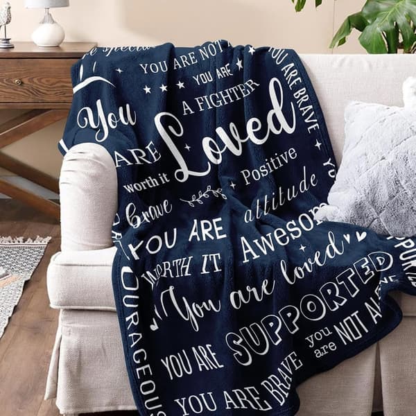 Father's Day Blue Hug Blanket for Men - Get Well & Sympathy Gift