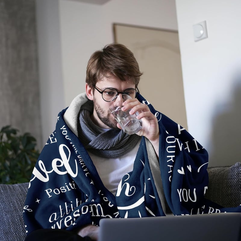 Father's Day Blue Hug Blanket for Men - Get Well & Sympathy Gift