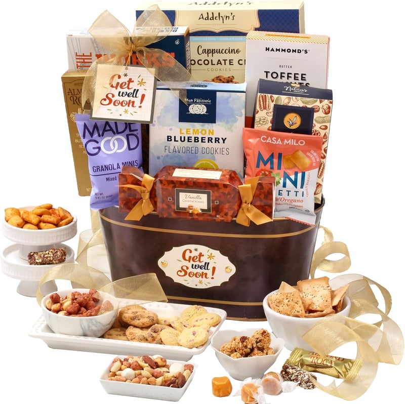 Get Well Soon Gift Basket - Assorted Sweets & Savory Treats