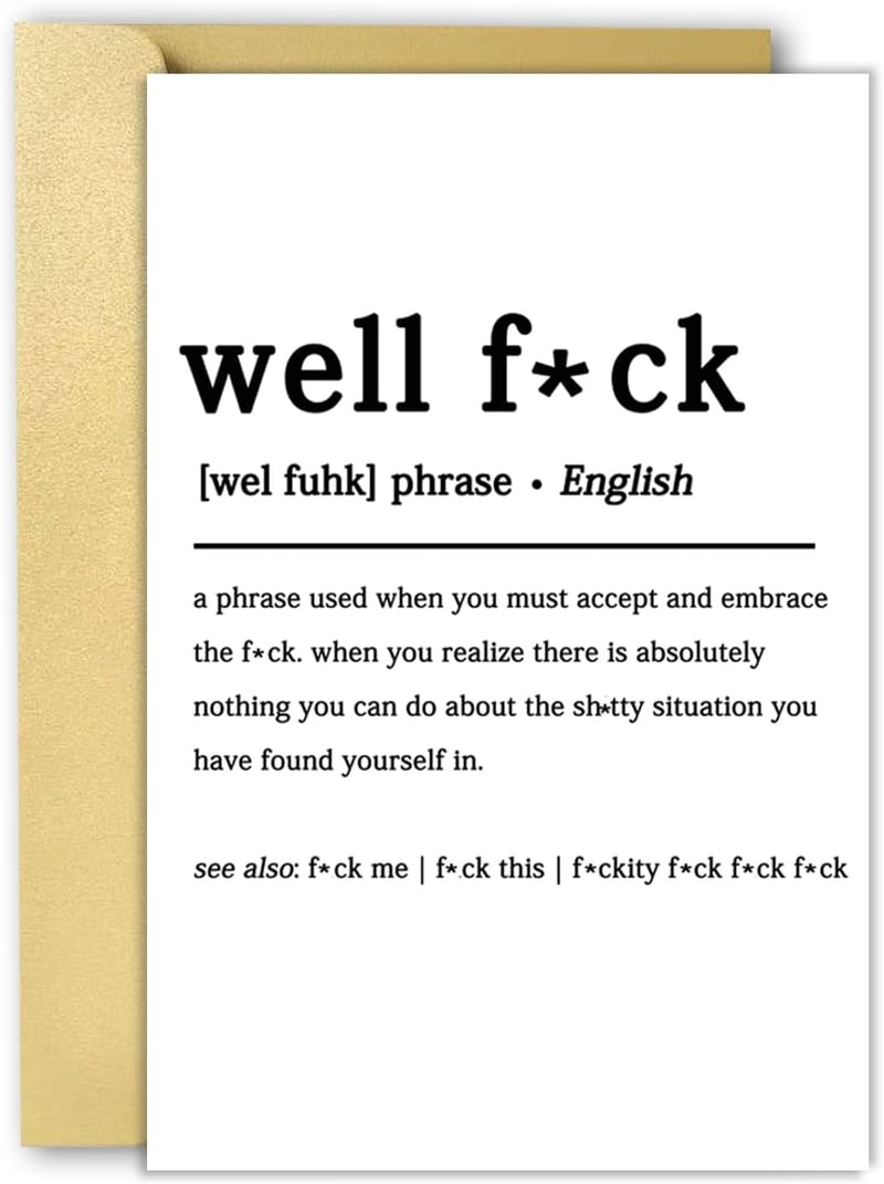 Get Well Soon Card for Him/Her - Funny Sympathy Gift
