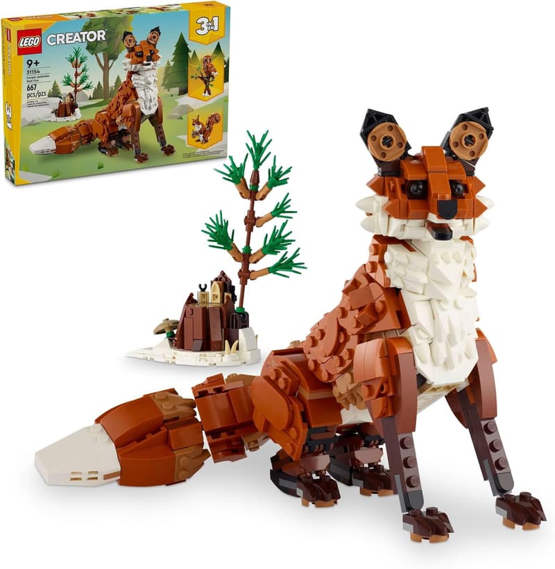 LEGO Creator 3-in-1 Forest Animal Building Set for Ages 9+
