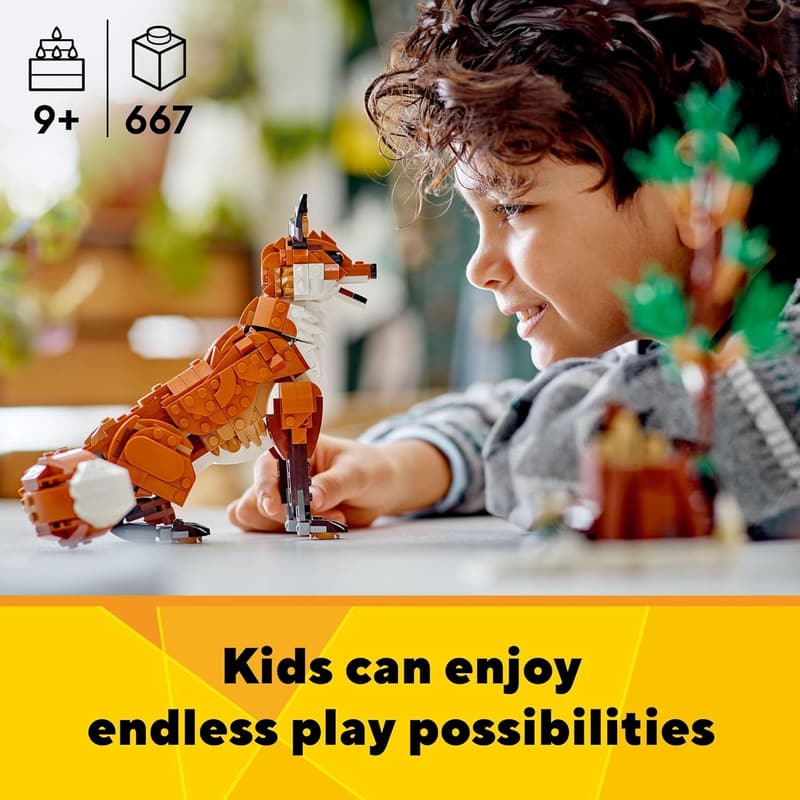 LEGO Creator 3-in-1 Forest Animal Building Set for Ages 9+