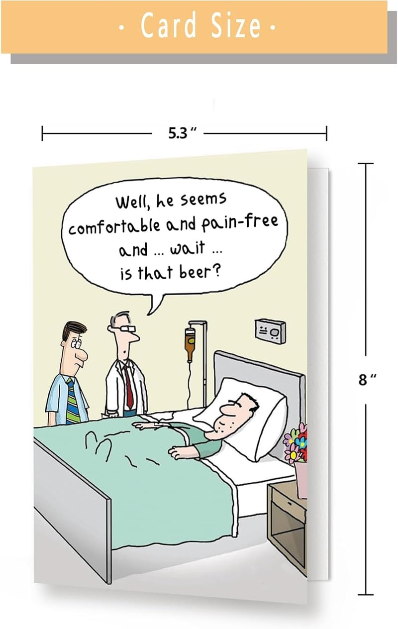 Get Well Soon Card - Humorous Beer Theme for Him/Her