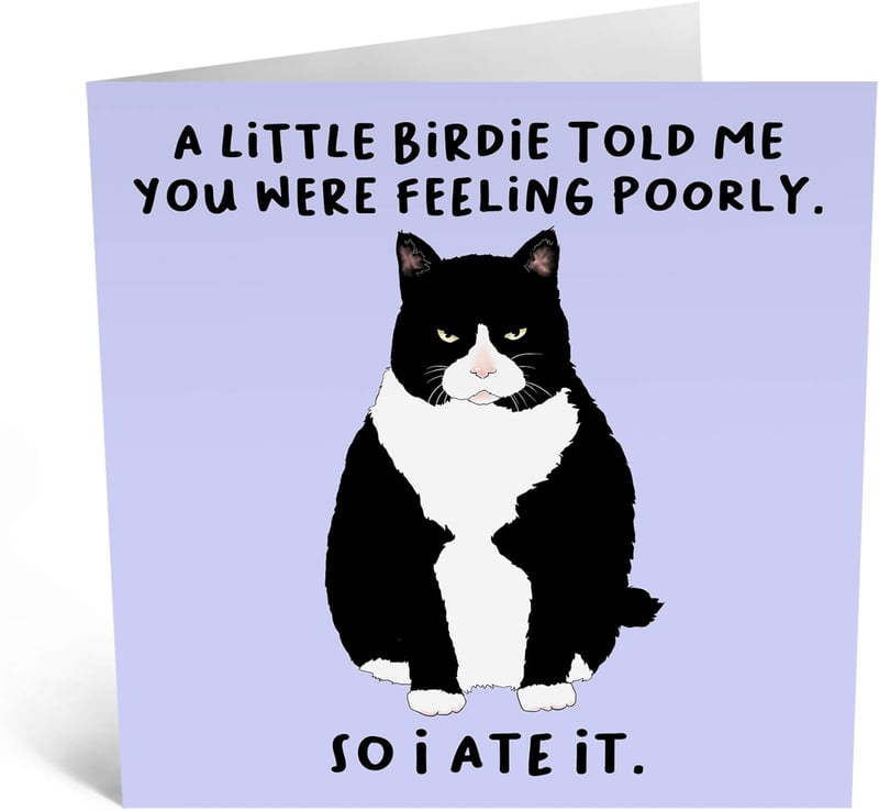 Get Well Soon Card - 'A Little Birdie Feeling Poorly'