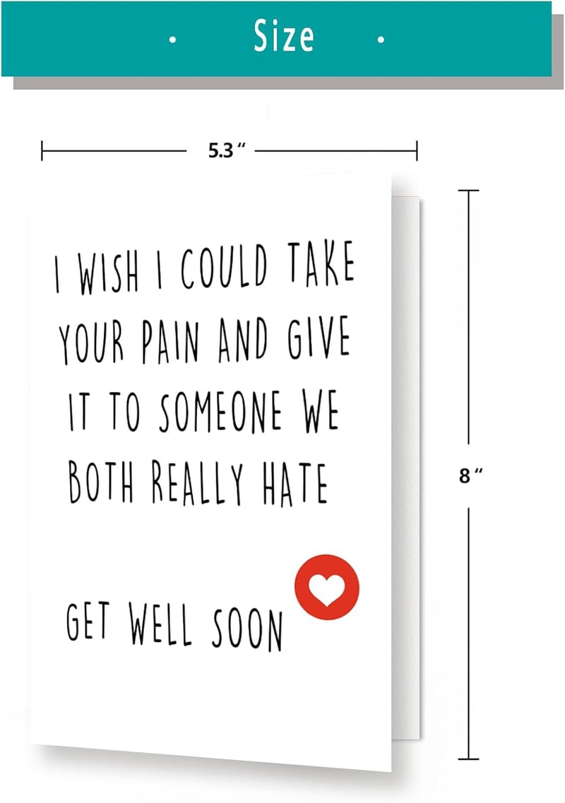 Get Well Soon Cards - Funny Encouragement Gifts for Friends
