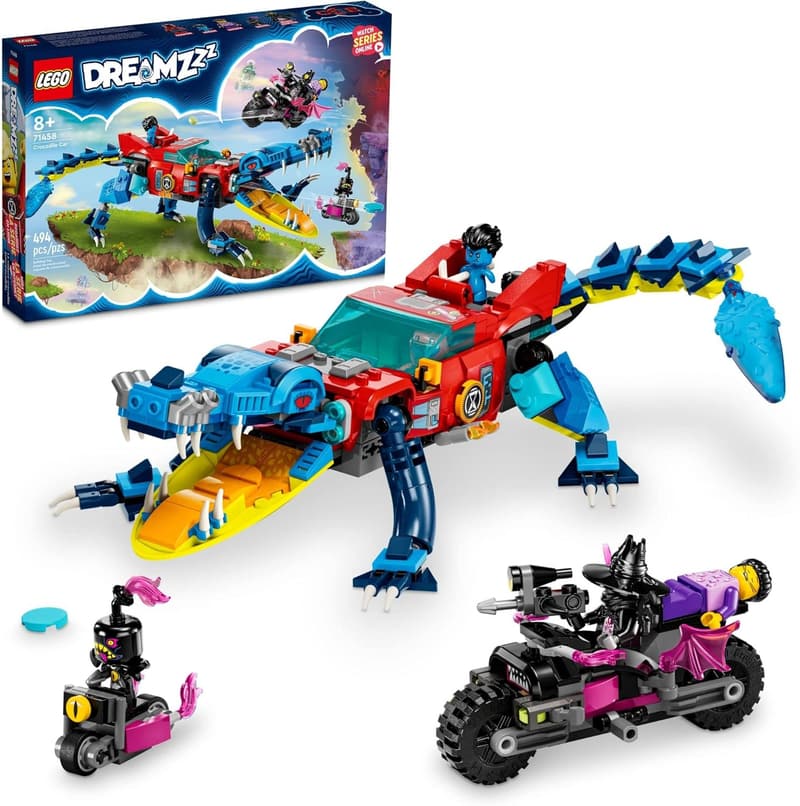LEGO DREAMZzz Crocodile Car Building Set with Minifigures