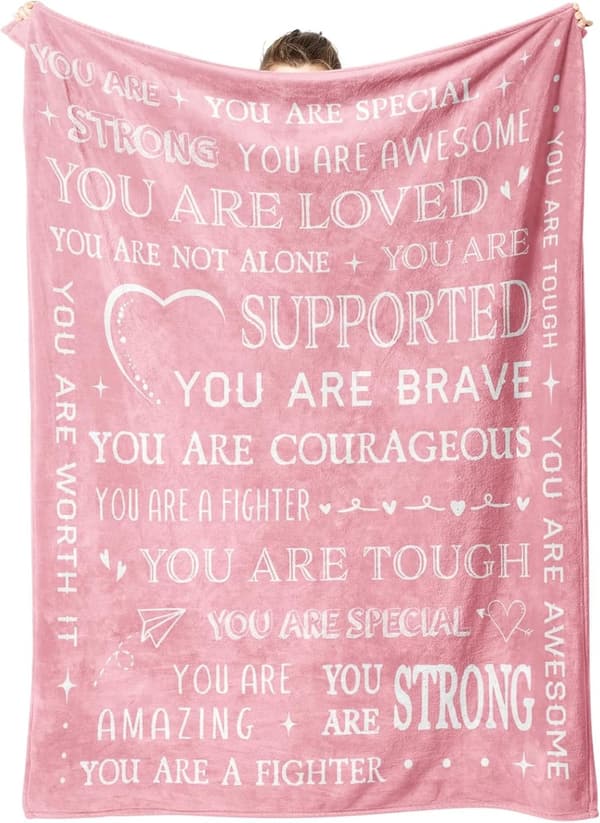 Get Well Soon Inspirational Blanket for Women, 80'' x 60''