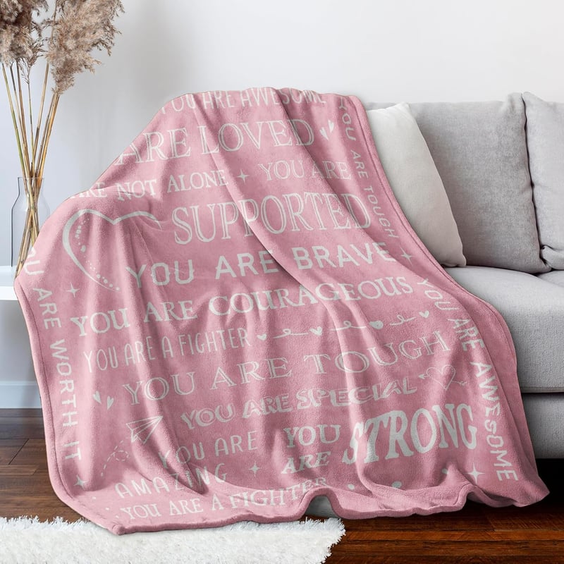 Get Well Soon Inspirational Blanket for Women, 80'' x 60''