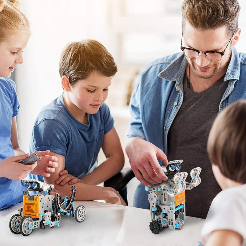 Solar-Powered 12-in-1 STEM Robot Kit for Kids Ages 8-13