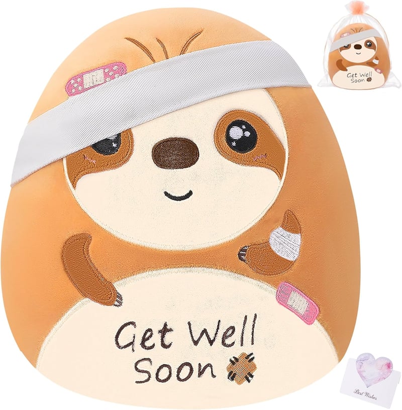 Get Well Soon Sloth Plush - 9-Inch Healing Stuffed Animal