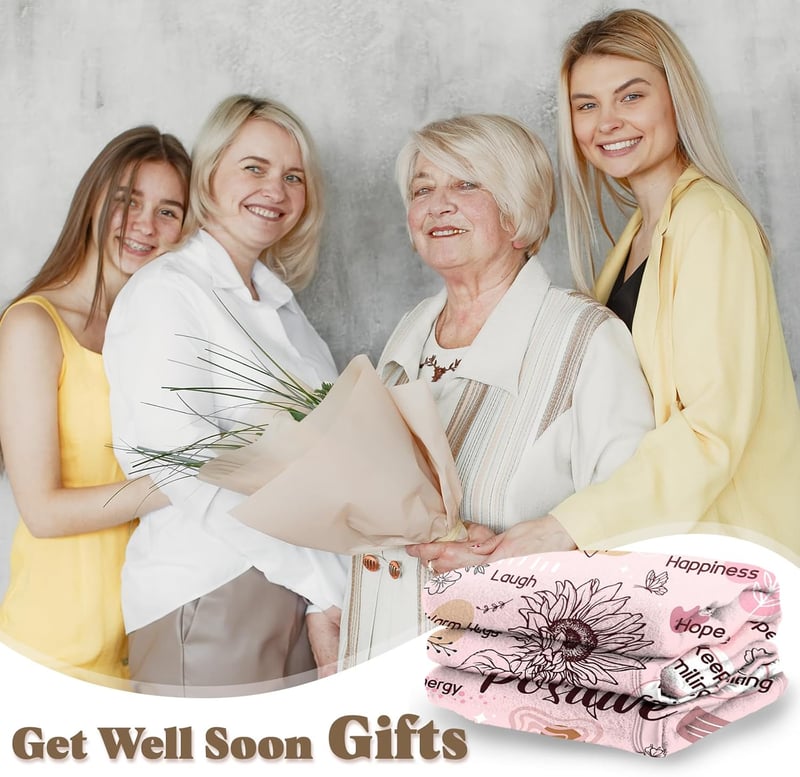 Get Well Soon Blanket for Women & Men, 60