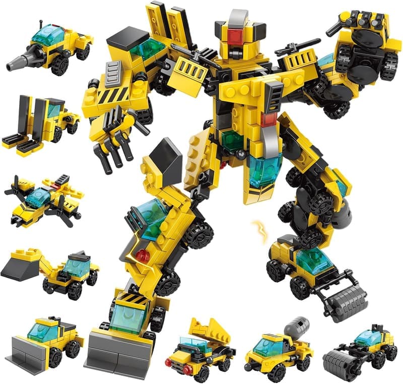 STEM Building Blocks Set - 17-in-1 Robot Toys for Kids 6-12