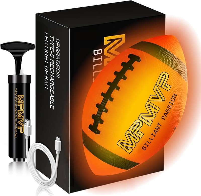 Rechargeable Glow Football for Boys, Ages 8-12