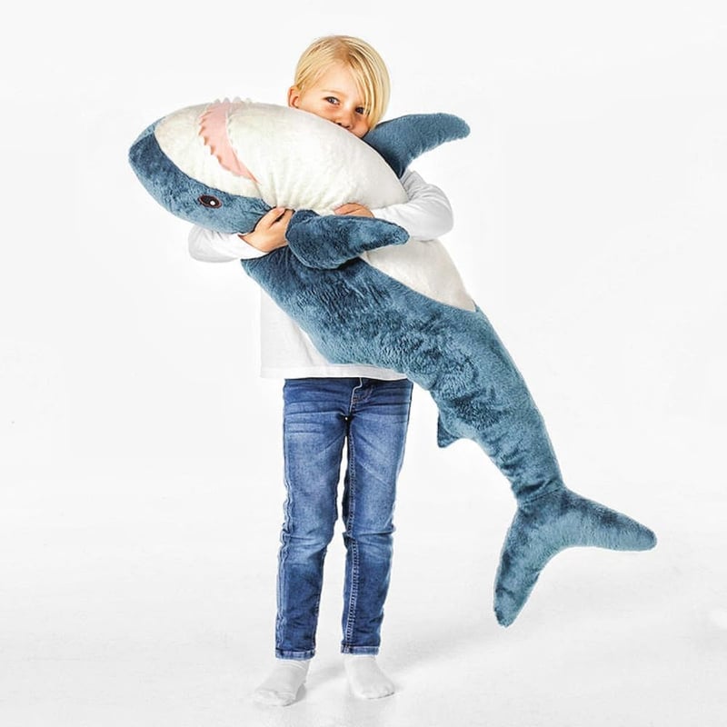 Giant Shark Plush Pillow - Soft Cushion Toy for Kids