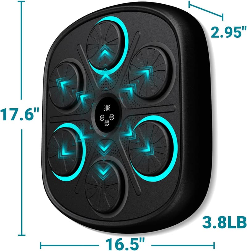 LED Smart Music Boxing Machine with Premium Gloves for Home Workout
