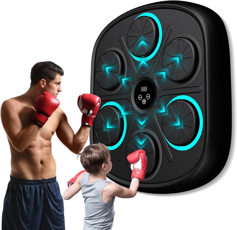 LED Smart Music Boxing Machine with Premium Gloves for Home Workout