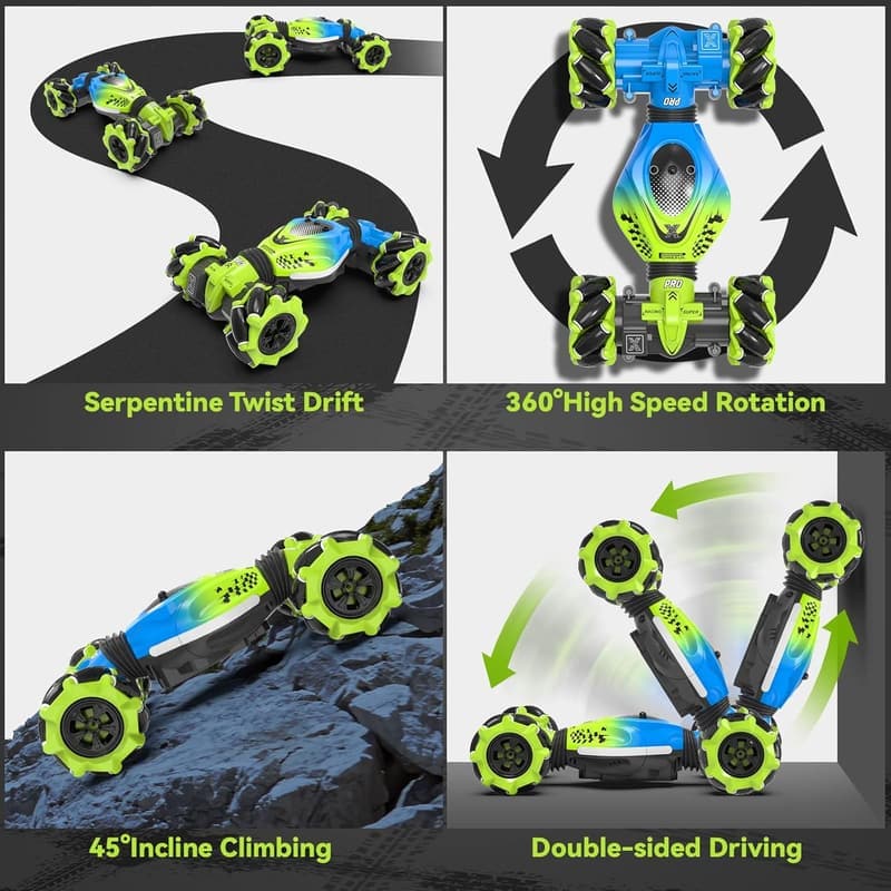 Gesture-Controlled Stunt RC Car for Kids - Birthday/Xmas Gift