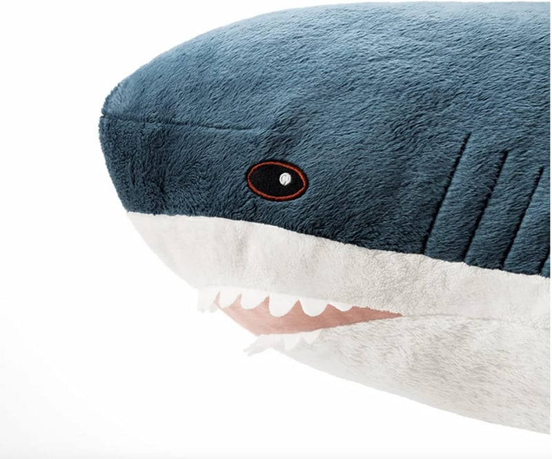 Giant 31-Inch Plush Shark Pillow for Kids' Bedtime Gift