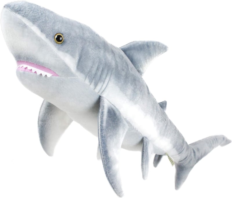 Great White Shark Plush Toy - 34 Inch Stuffed Animal