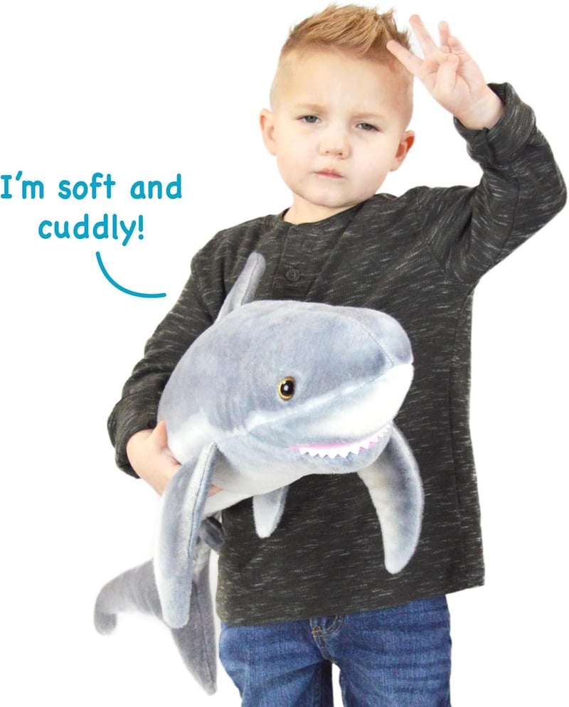 Great White Shark Plush Toy - 34 Inch Stuffed Animal