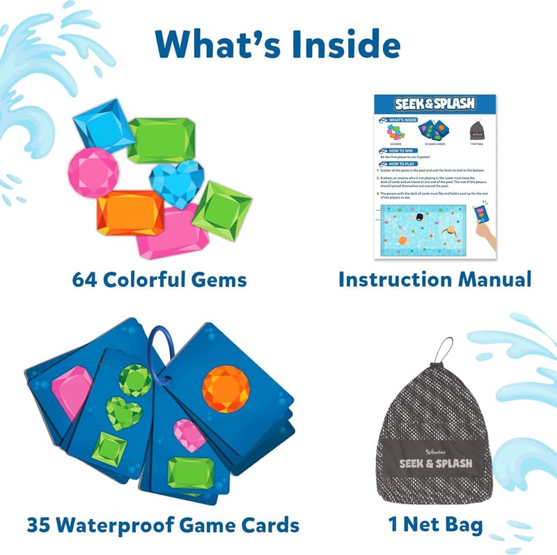 Underwater Seek & Splash Gem Game for Kids, Ages 6+