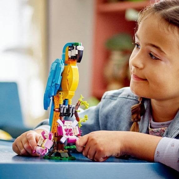 LEGO Creator 3-in-1 Exotic Parrot Building Set for Kids 7+