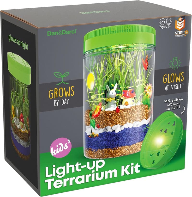 STEM Light-Up Terrarium Kit for Kids - Educational Birthday Gift