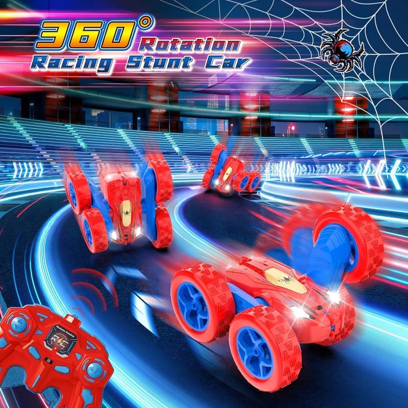 360° Rotating Remote Control Stunt Car for Boys 6-12