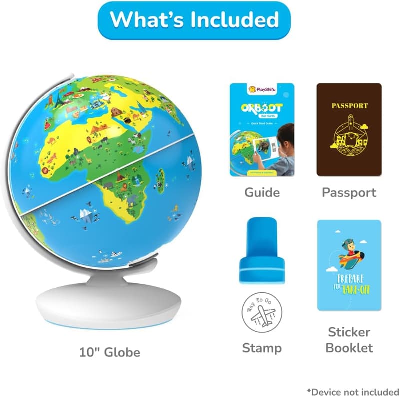 Interactive AR Educational Globe for Kids, Ages 4-10
