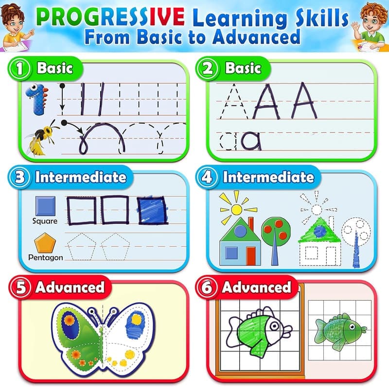Toddler Learning Workbook: Handwriting & Tracing Activities
