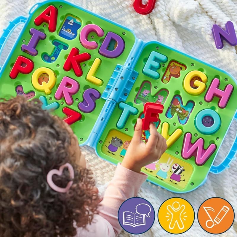 Peppa Pig Alphabet Puzzle Learning Toy for Kids, 3+