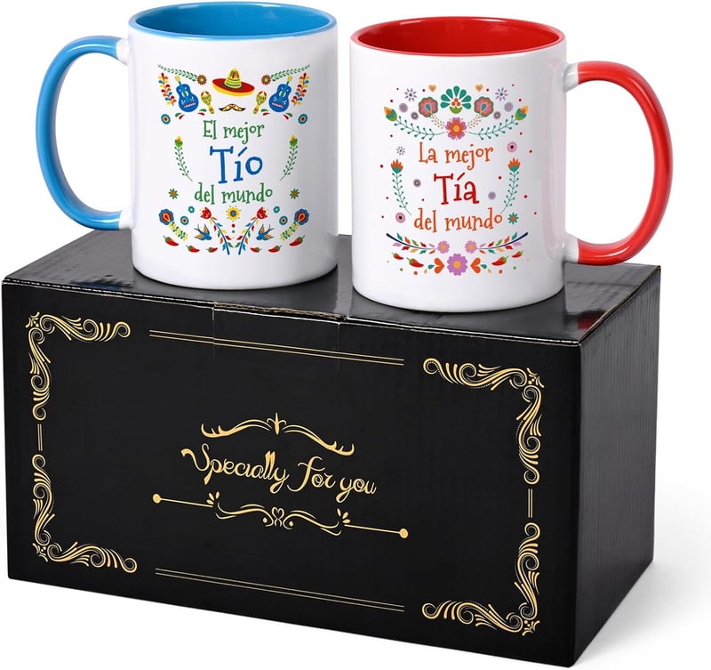 Christmas Gift Coffee Mug Set for Aunt & Uncle - 11 Oz