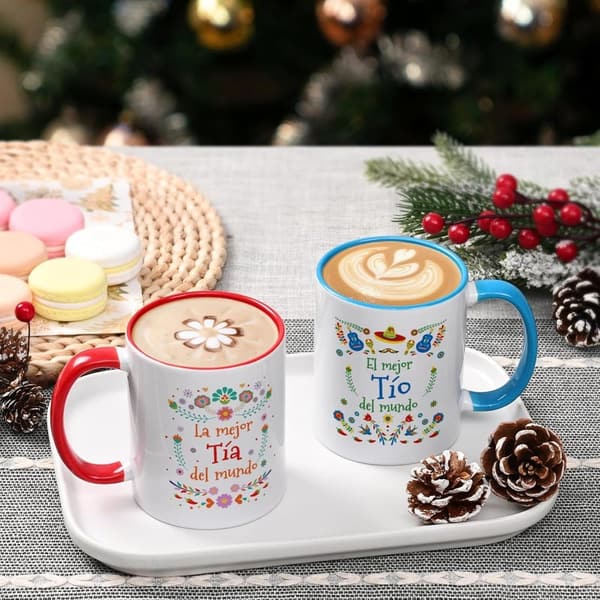 Christmas Gift Coffee Mug Set for Aunt & Uncle - 11 Oz