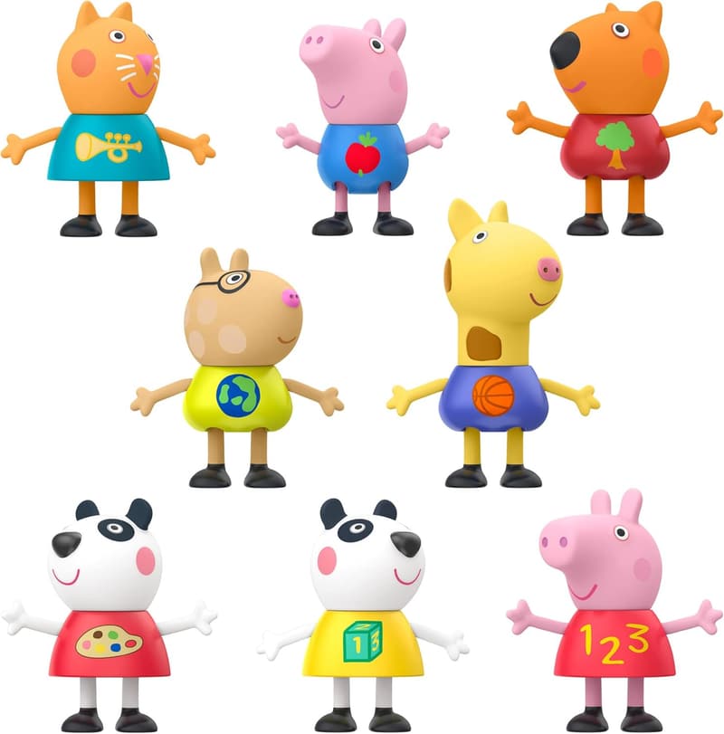 Peppa Pig 8-Pack Classroom Figures, Back to School Gift for Kids