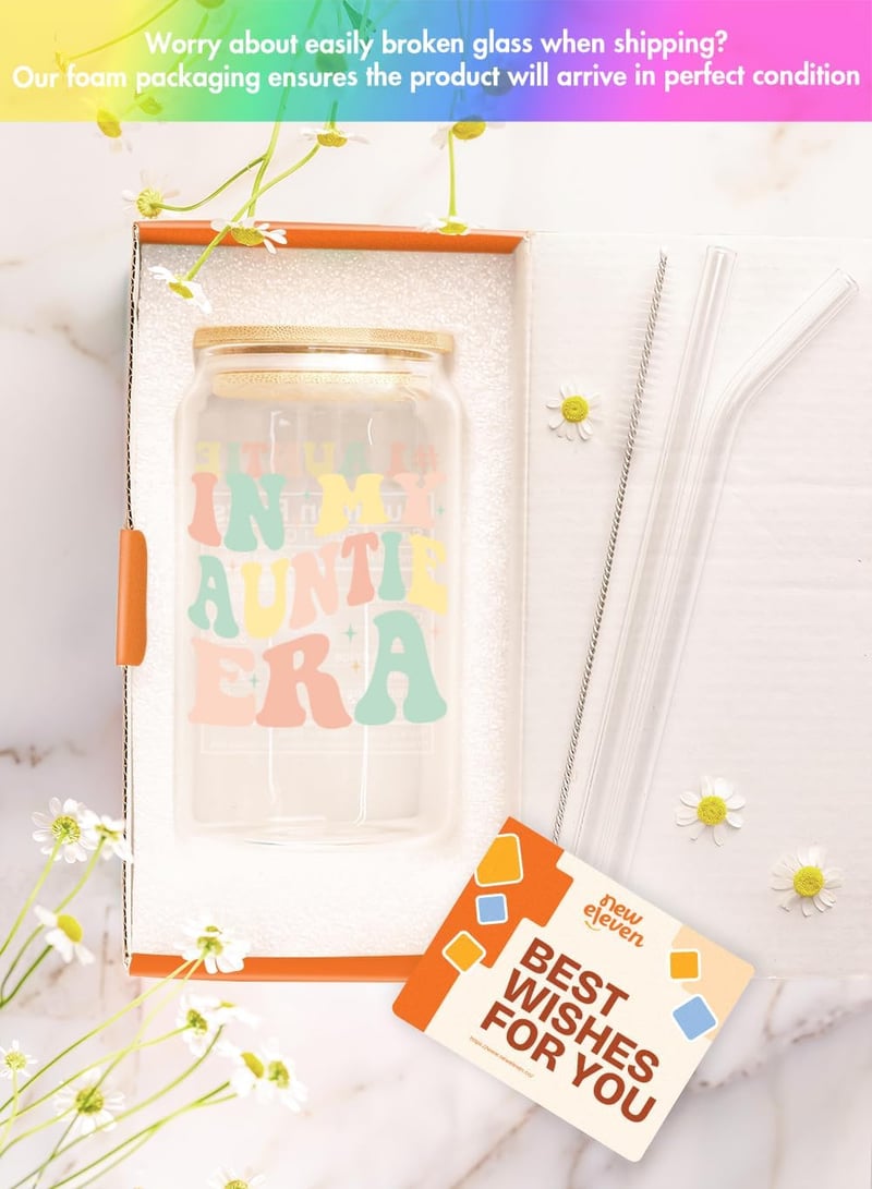 Aunt's Day Coffee Glass - 16 Oz Gift from Niece/Nephew